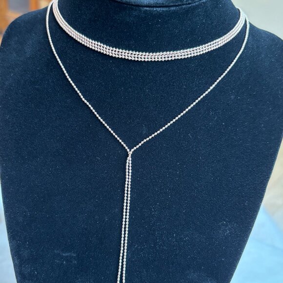 8 Other Reasons Everybody Has Reasons Rose Gold Tone Lariat Ball Chain Necklace - Picture 4 of 15